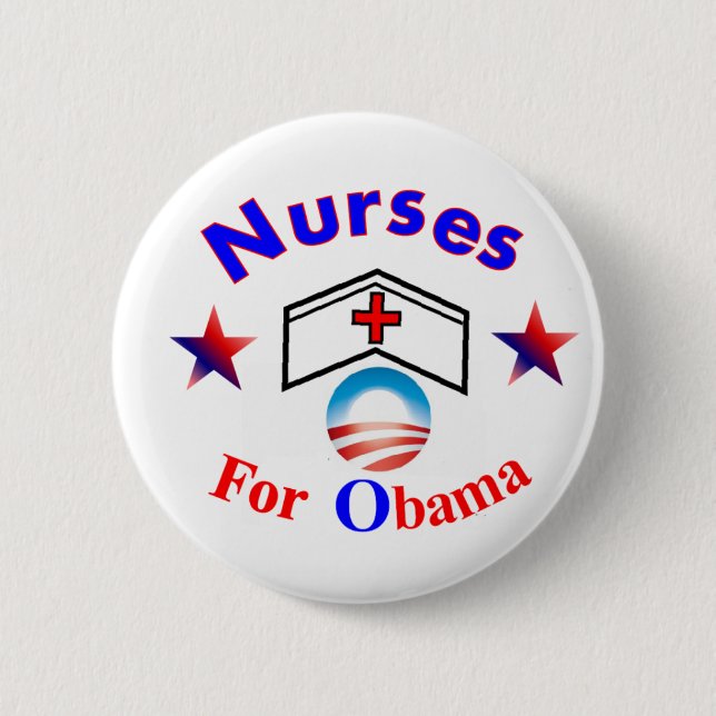nurses for obama button (Front)