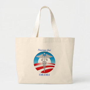 Nurses for OBAMA Large Tote Bag