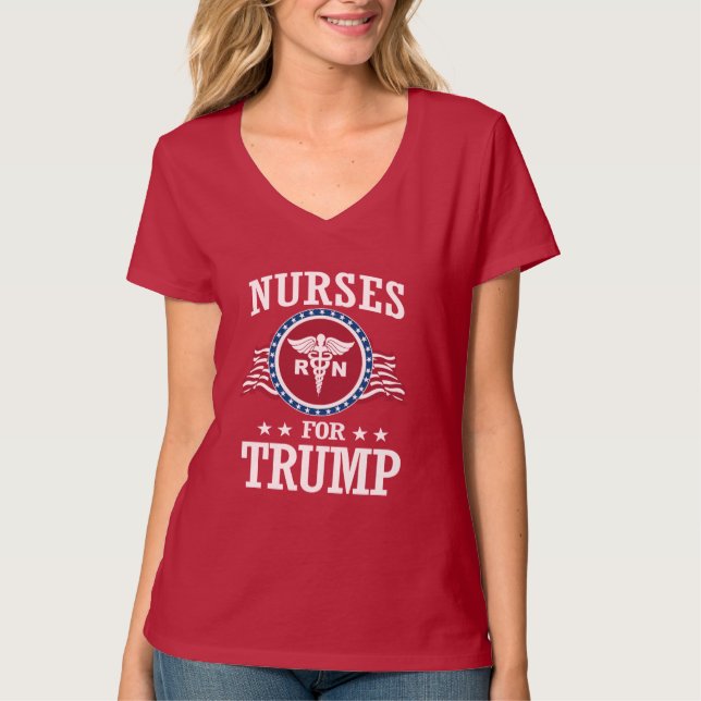 NURSES FOR TRUMP T-Shirt (Front)