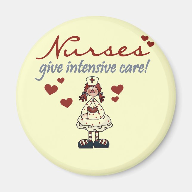 Nurses Give Intensive Care t-shirts and Gifts Magnet (Front)