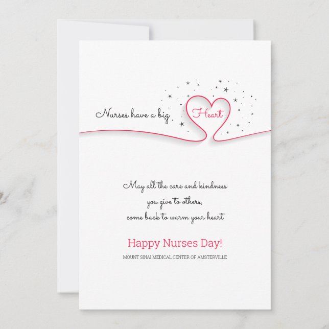 Nurses Have a Big Heart Invitation (Front)