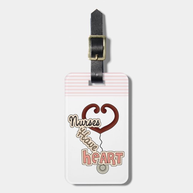 Nurses Have Heart Luggage Tag (Front Vertical)