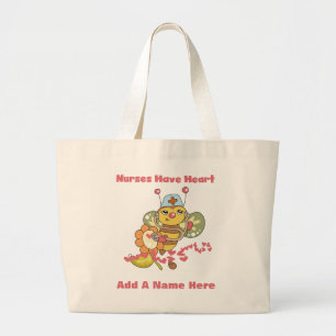 Nurses Have Heart T-shirts and Gifts Large Tote Bag