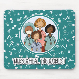Nurses heal the World. Gift Mousepad