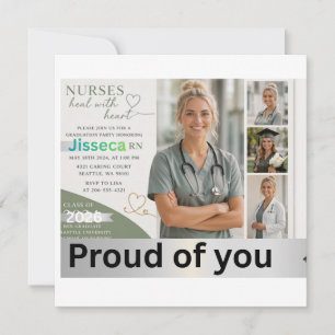 Nurses Heal With Heart Invitation   Nursing Gradua