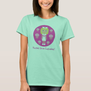 Nurses Love Cupcakes Cute Pink T-Shirt