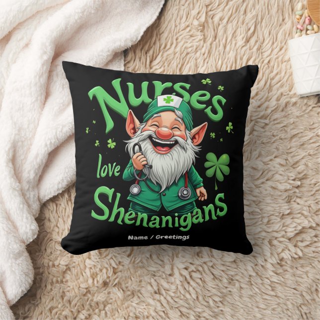 Nurses Love Shenanigans Celebrate St. Patricks Day Cushion (Blanket)