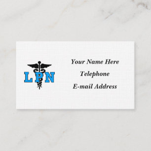 Nurses LPN Medical Symbol Business Card