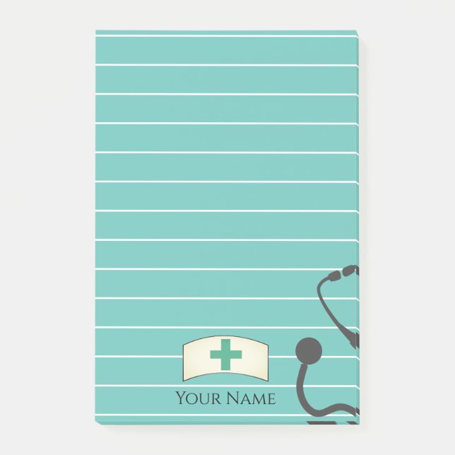 Nurses Medical Healthcare Stethoscope Customised Post-it Notes (Front)