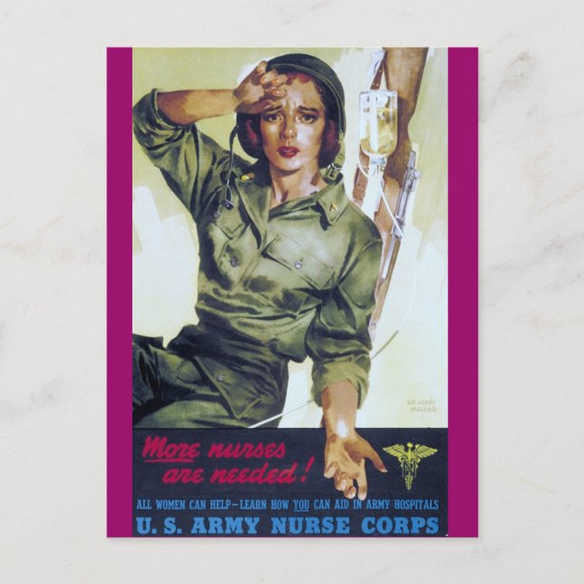 Nurses Needed Recruitment Poster Postcard (Front)
