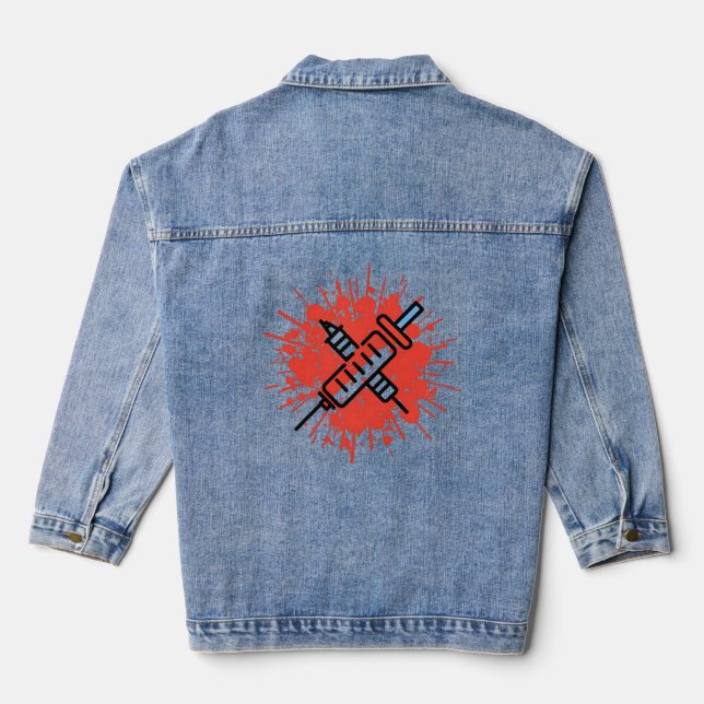 Nurses on the Frontline Denim Jacket (Back)