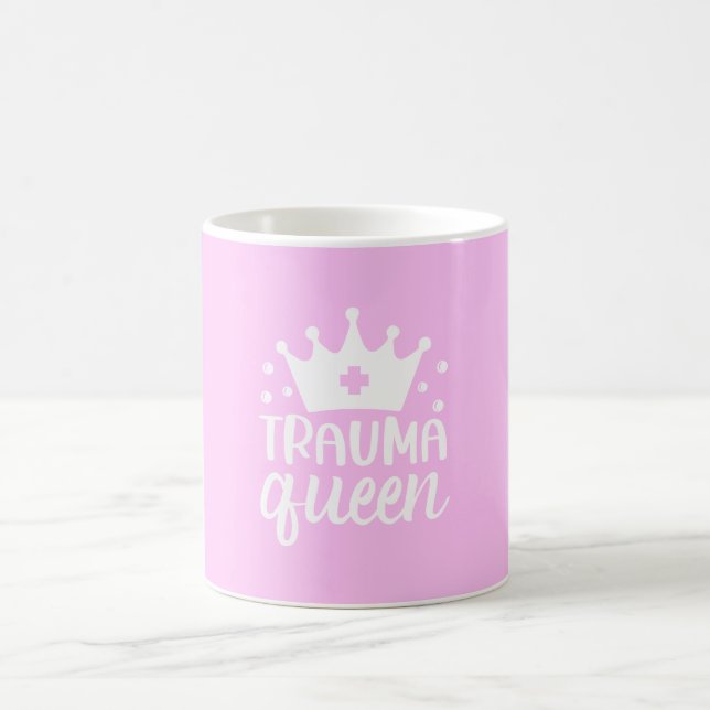 nurses pink cute gift simple crown  coffee mug (Center)