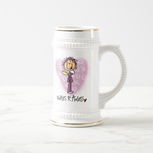 Nurses R Angels T-shirts and Gifts Beer Stein (Right)