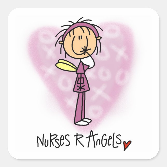 Nurses R Angels T-shirts and Gifts Square Sticker (Front)