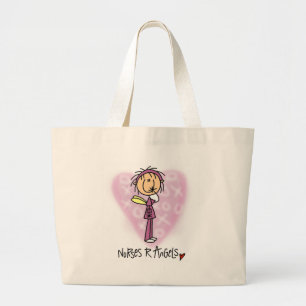 Nurses R Angels Tshirts and Gifts Large Tote Bag