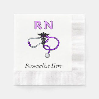Nurses RN Stethoscope Napkin