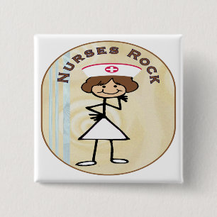 Nurses Rock 15 Cm Square Badge