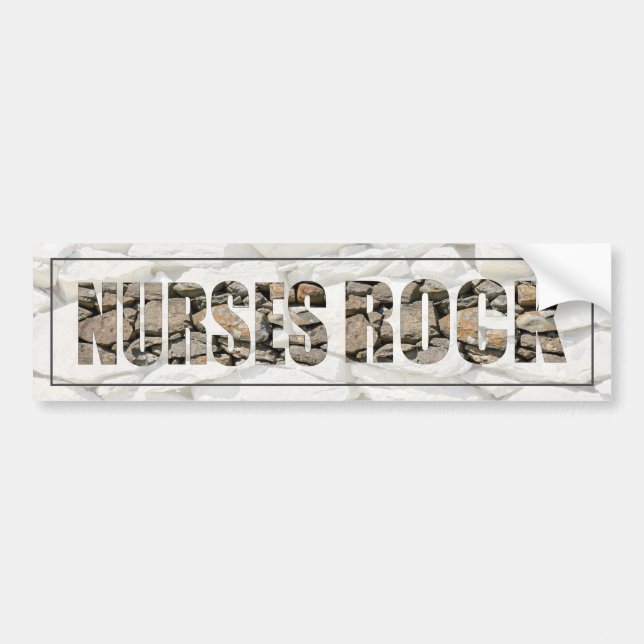 NURSES ROCK BUMPER STICKER (Front)