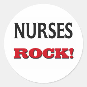 Nurses Rock Classic Round Sticker