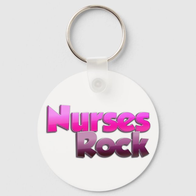 Nurses Rock Keychain (Front)
