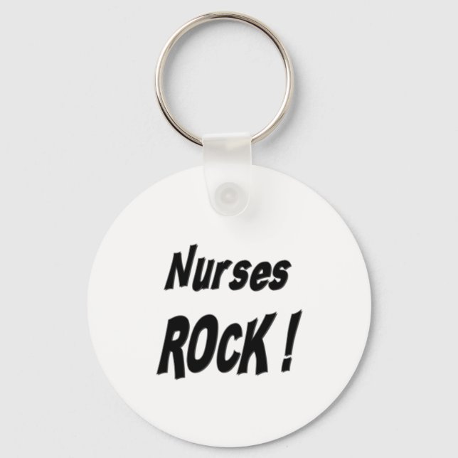 Nurses Rock! Keychain (Front)