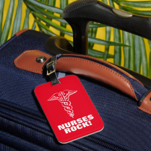 NURSES ROCK luggage tag   nursing week gift ideas