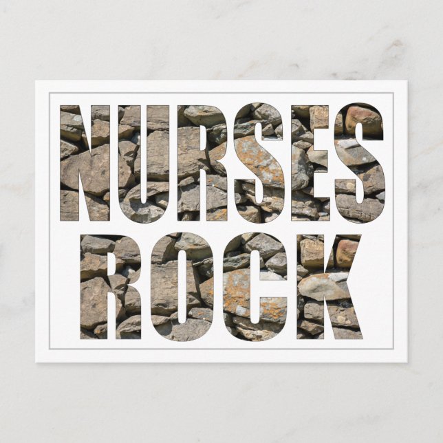 NURSES ROCK POSTCARD (Front)