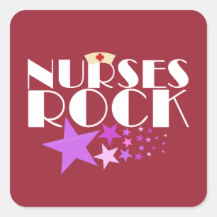 Nurses Rock Square Sticker