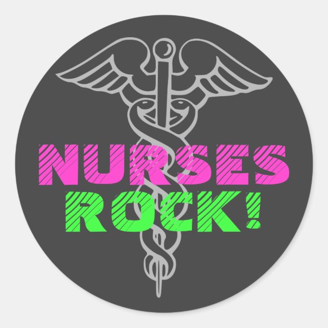 Nurses Rock! stickers (Front)