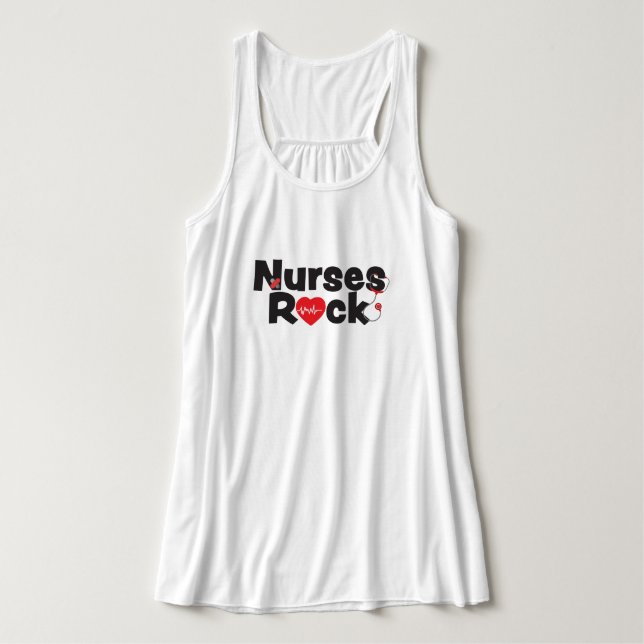 Nurses Rock Tank Top (Design Front)