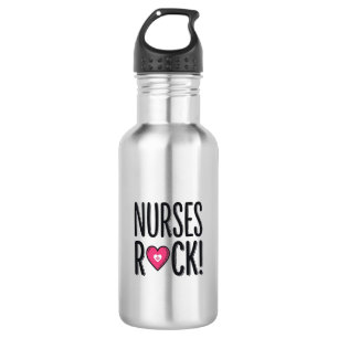 Nurses Rock Vintage Nurse Heart Vector Design_1 532 Ml Water Bottle