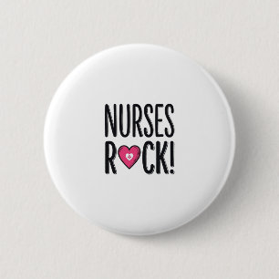 Nurses Rock Vintage Nurse Heart Vector Design_1 6 Cm Round Badge