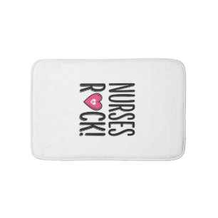Nurses Rock Vintage Nurse Heart Vector Design_1 Bath Mat