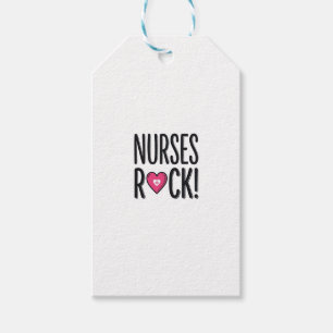 Nurses Rock Vintage Nurse Heart Vector Design_1 Gift Tags