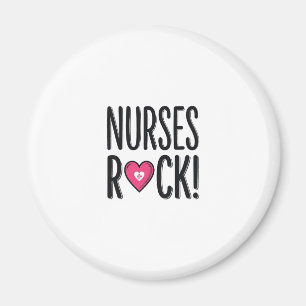 Nurses Rock Vintage Nurse Heart Vector Design_1 Magnet