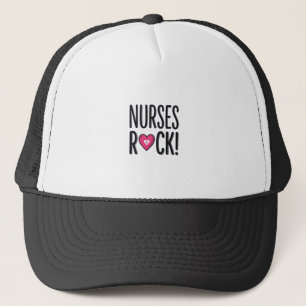Nurses Rock Vintage Nurse Heart Vector Design_1 Trucker Hat
