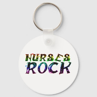 NURSES ROCK WITH COLOR KEY RING