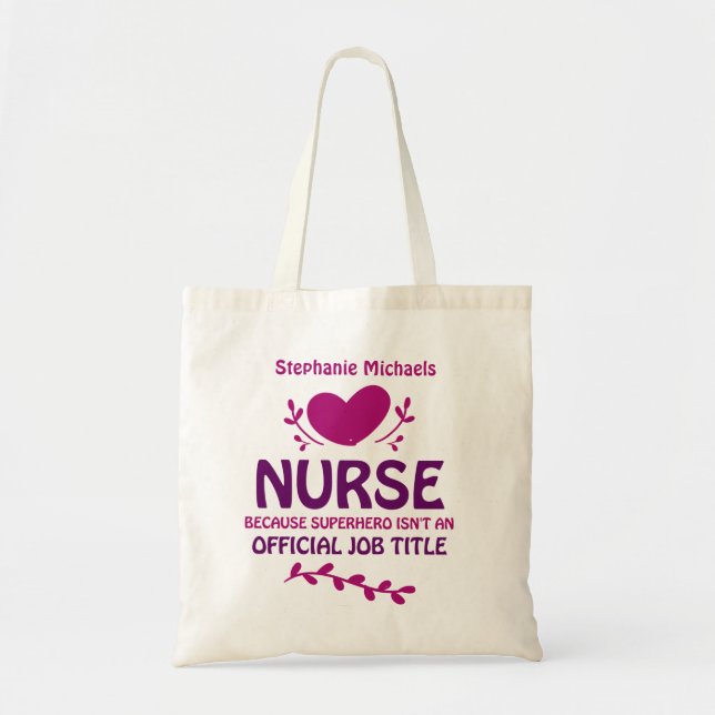 Nurses Superheroes Tote Bag (Front)