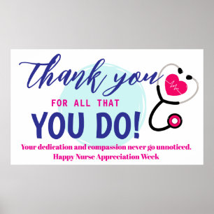 Nurses Week Appreciation Banner – Honouring  Poster