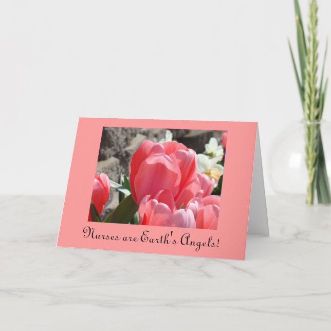 Nurses Week Cards Tulips Earth's Angels Nursing (Front)