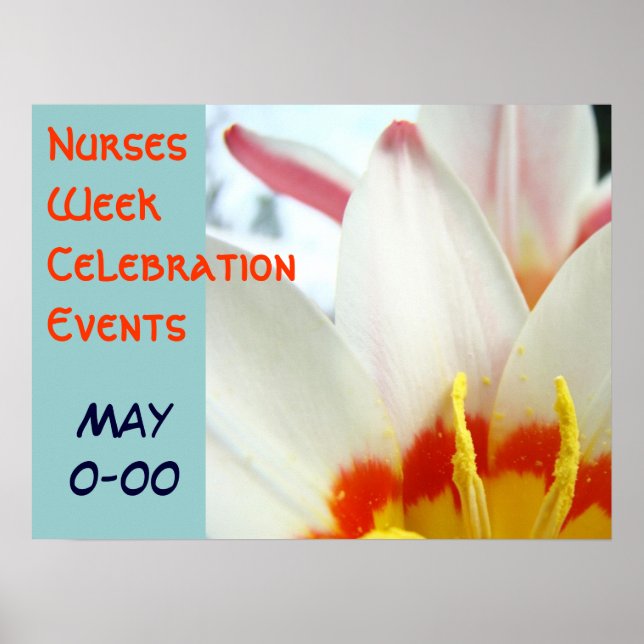 Nurses Week Celebration Events posters May Tulips (Front)