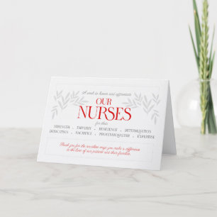 Nurses Week Honoring and Appreciating Nurses Holiday Card