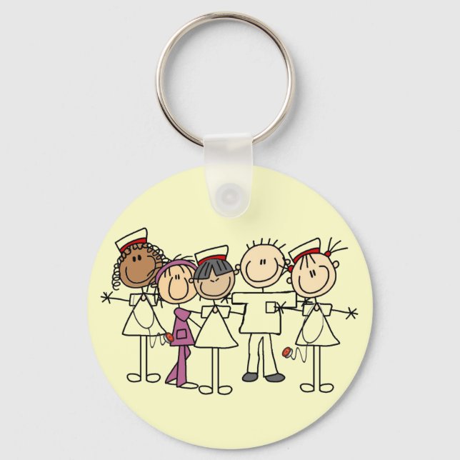 Nurses Week T-shirts and Gifts Key Ring (Front)