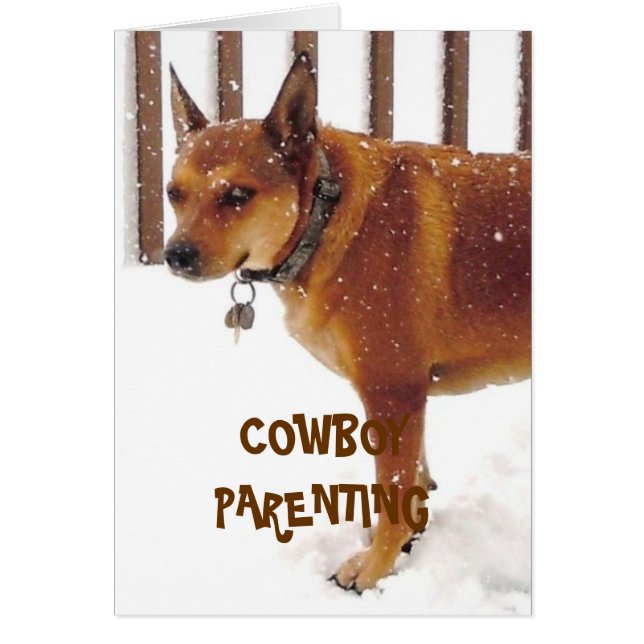 Nursing Advice Cute Dog - Cowboy Parenting (Front)