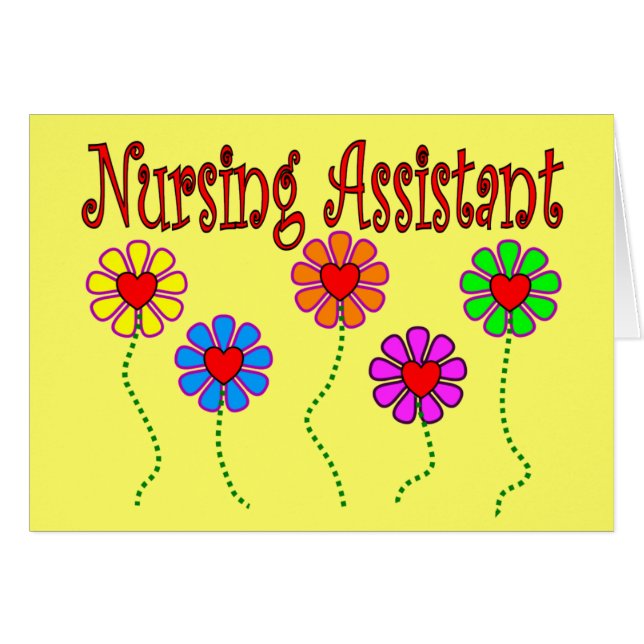 Nursing Assistant Gifts--Floral Design (Front Horizontal)