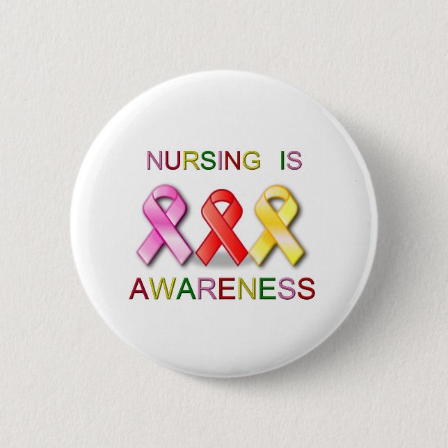 NURSING AWARENESS 6 CM ROUND BADGE (Front)