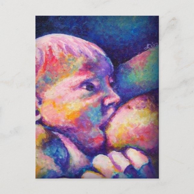 Nursing Baby  Postcard (Front)