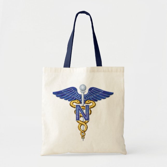 Nursing Caduceus Tote Bag (Front)