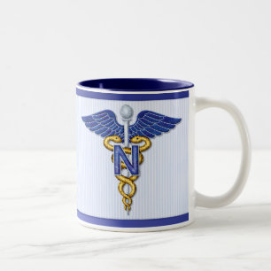 Nursing Caduceus Two-Tone Coffee Mug