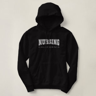 Nursing CALIFORNIA white graphic Hoodie